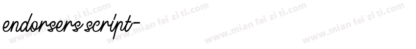 endorsers script字体转换